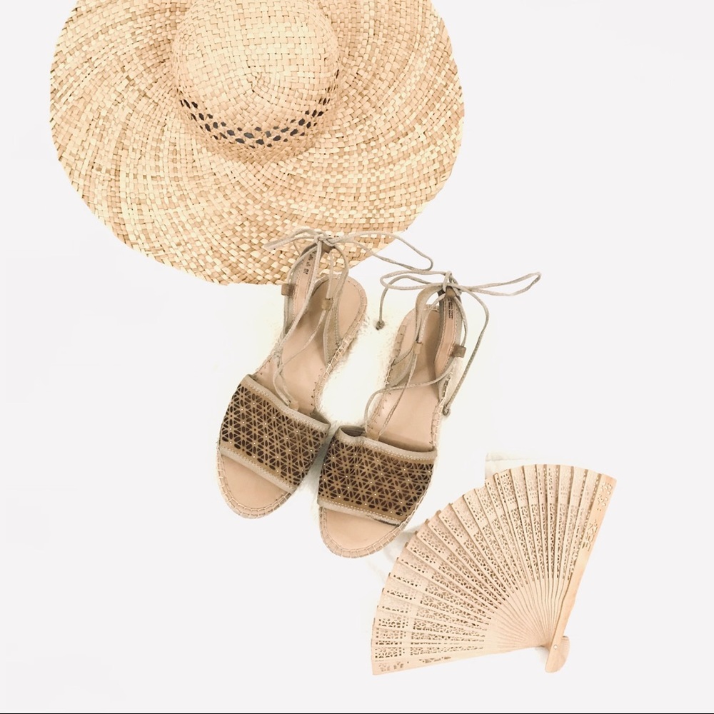 Franco Sarto Wedge Espadrille Sandals Size 8